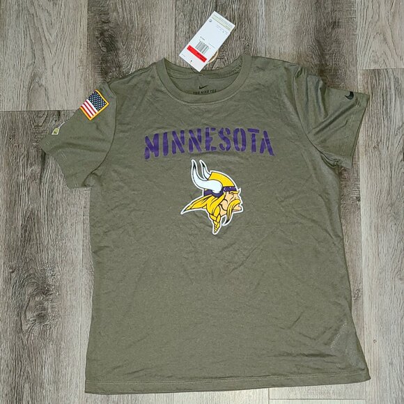Nike Tops - Legend Olive Women's Minnesota Vikings 2022 Salute To Service T-Shirt